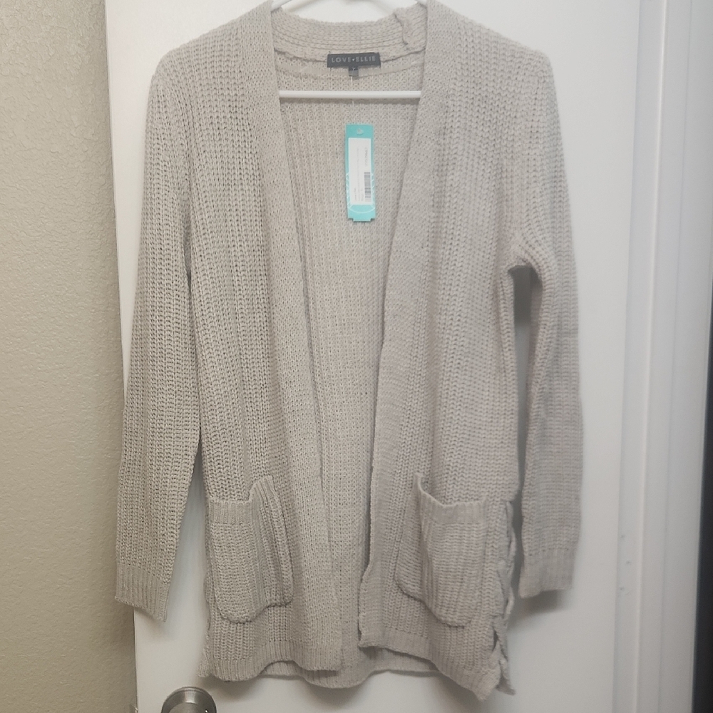 Love Ellie Audra Side Lace Up Detail Textured Cardigan